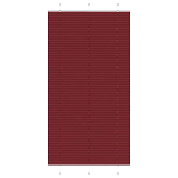 vidaXL Plissee Bordeauxrot 105x200 cm Stoffbreite 104,4 cm Polyester
