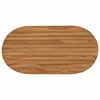 vidaXL Tischplatte 80 x 40 x 3,5 cm Oval Massives Teakholz Natur