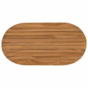 vidaXL Tischplatte 80 x 40 x 3,5 cm Oval Massives Teakholz Natur