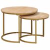 vidaXL Nesting-Couchtische 2 stk. Braun 50 x 50 x 40 cm