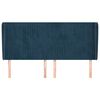 vidaXL Kopfteil mit Ohren Dunkelblau 163x23x118/128 cm Samt
