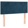 vidaXL Boxspringbett mit Matratze Dunkelblau 100x200 cm Samt