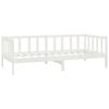 vidaXL Tagesbett mit Matratze 90x200 cm Weiß Kiefer Massivholz