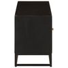 vidaXL TV-Schrank Schwarz 110x30x40 cm Massivholz Mango und Eisen