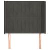 vidaXL Kopfteil mit Ohren Dunkelgrau 103x16x118/128 cm Samt
