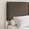 vidaXL Bettgestell mit gepolstertem Kopfteil Taupe 120 x 200 cm
