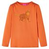 Kinder-Langarmshirt Dunkelorange 104