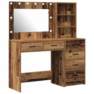 vidaXL Schminktisch mit Regal Braun 78,5 x 41 x 135 cm Holzwerkstoff