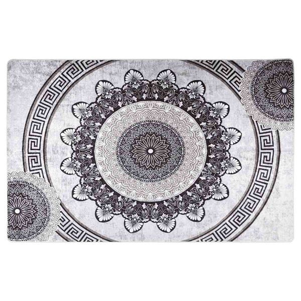 vidaXL Teppich Waschbar 160x230 cm Mehrfarbig Rutschfest