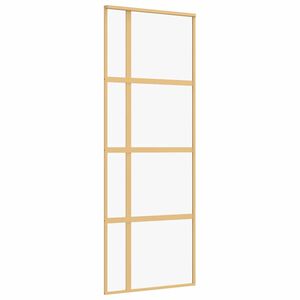 vidaXL Schiebet&uuml;r Golden 76x205 cm ESG-Klarglas und Aluminium