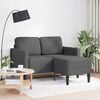 vidaXL 2-Sitzer-Sofa mit Chaiselongue L-f&ouml;rmig Dunkelgrau 125 cm Leinen