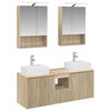 vidaXL Badezimmerschrank-Set 5 pcs Sonoma-Eiche Holzwerkstoff