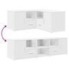 vidaXL Eckregal Wei&szlig; 160x40x45 cm Holzwerkstoff