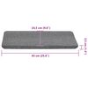 vidaXL Stufenmatten Selbstklebend 30 Stk. Grau 65x24,5x3,5 cm