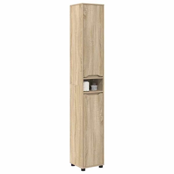 vidaXL Badezimmerschrank Sonoma-Eiche 30,5 x 30 x 195 cm Holzwerkstoff