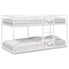 vidaXL Etagenbett ohne Matratze Wei&szlig; 107x203 cm Stahl