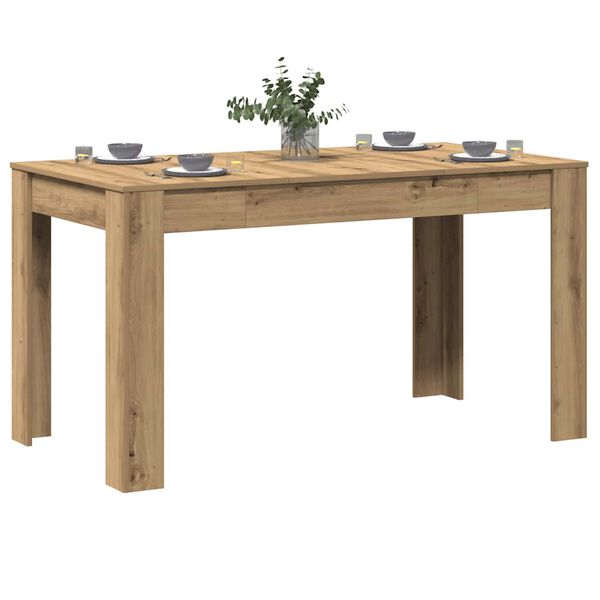 vidaXL Esstisch Artisan-Eiche 140x74,5x76 cm Holzwerkstoff