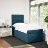 vidaXL Boxspringbett mit Matratze Blau 80x200 cm Samt
