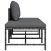 vidaXL 3-tlg. Garten-Sofagarnitur mit Kissen Grau Poly Rattan