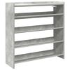 vidaXL Schuhregal Betongrau 80x25x81 cm Holzwerkstoff