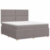 vidaXL Boxspringbett mit Matratze Taupe 180 x 200 cm Stoff
