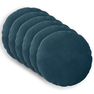 vidaXL Kissen mit Kissen HEERLEN 6 Stk. Blau Samt
