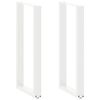 vidaXL Bartischbeine U-Form 2 Stk. Wei&szlig; 50x(100-101) cm Stahl