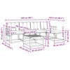 vidaXL Outdoor-Sofagarnitur mit Kissen 6 pcs Nat&uuml;rlich und Hellgrau