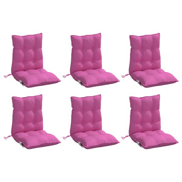 vidaXL Niedriglehner-Auflagen 6 Stk. Rosa Oxford-Gewebe