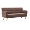 vidaXL 3-Sitzer-Sofa Stoff 172x70x82 cm Braun