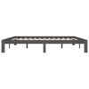 vidaXL Massivholzbett Grau Kiefer 200x200 cm