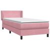 vidaXL Boxspringbett mit Matratze Rosa 80x210 cm Samt
