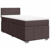 vidaXL Boxspringbett mit Matratze Dunkelbraun 90x200 cm Stoff
