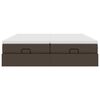 vidaXL Ottoman-Bett mit Matratzen Braun 180x200 cm Kunstleder