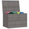 vidaXL Garden-Auflagenbox Grau 150x100x100 cm Poly Rattan