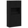 vidaXL Highboard Schwarz Eichen-Optik 80 x 33 x 150 cm Holzwerkstoff