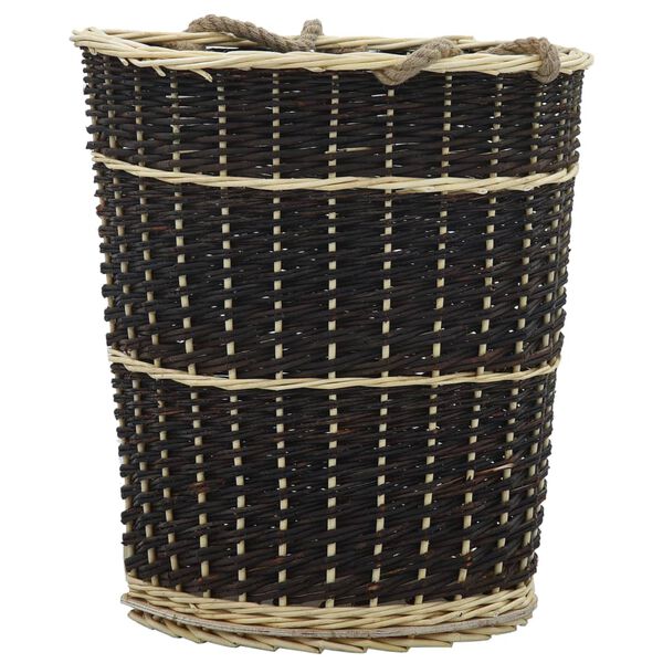 vidaXL Holzkorb mit Trageriemen 50 x 44 x 58 cm Natur Weide