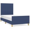 vidaXL Bettgestell ohne Matratze Blau 90x190 cm Stoff