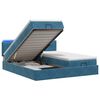 vidaXL Ottoman-Bett mit Matratze und LED Dunkelblau 180 x 200 cm Samt