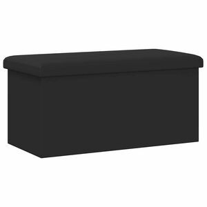 vidaXL Sitzbank mit Stauraum Faltbar Schwarz PVC