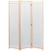 vidaXL 3-teiliger Raumteiler Creme 120 x 170 x 4 cm Stoff