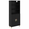 vidaXL Highboard Schwarz Eichen-Optik 69,5 x 32,5 x 180 cm