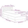 vidaXL Boxspringbett mit Matratze Hellgrau 80 x 200 cm Samt