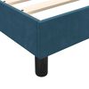 vidaXL Boxspringbett mit Matratze Dunkelblau 160x210 cm Samt