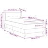 vidaXL Boxspringbett mit Matratze Dunkelgrau 200 x 80 cm Polyester