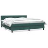 vidaXL Boxspringbett mit Matratze Dunkelgr&uuml;n 180x220 cm Samt