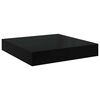 vidaXL Schweberegale 2 Stk. Hochglanz-Schwarz 40x23x3,8 cm MDF