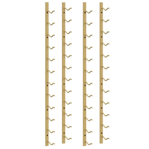 vidaXL Wand-Weinregal f&uuml;r 12 Flaschen 2 Stk. Golden Eisen