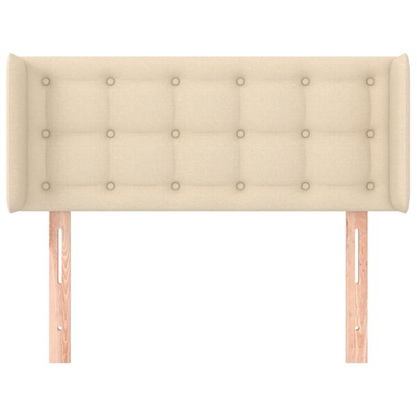 vidaXL Kopfteil mit Ohren Creme 93x16x78/88 cm Stoff