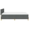 vidaXL Boxspringbett mit Matratze Dunkelgrau 140 x 200 cm Stoff